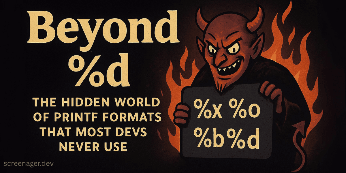 printf formats | screenager.dev